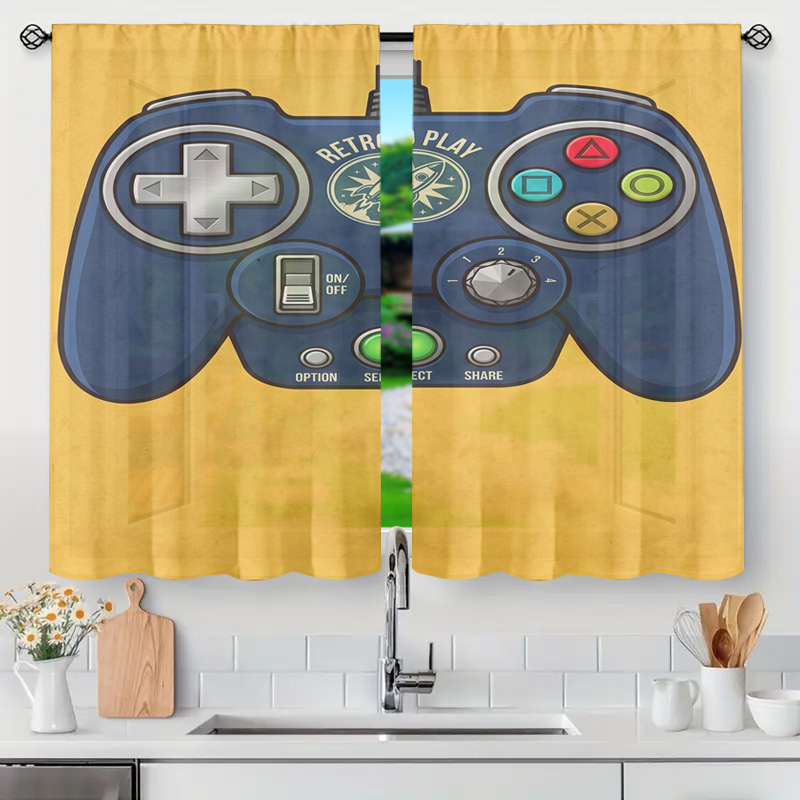 Retro Gaming Youtube - Cortina Decorativa para Sala de Estar