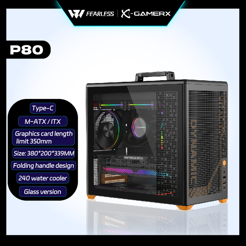 Retro Gaming Pc Case - Gabinete Gamer X-GAMERX P80 com Vidro