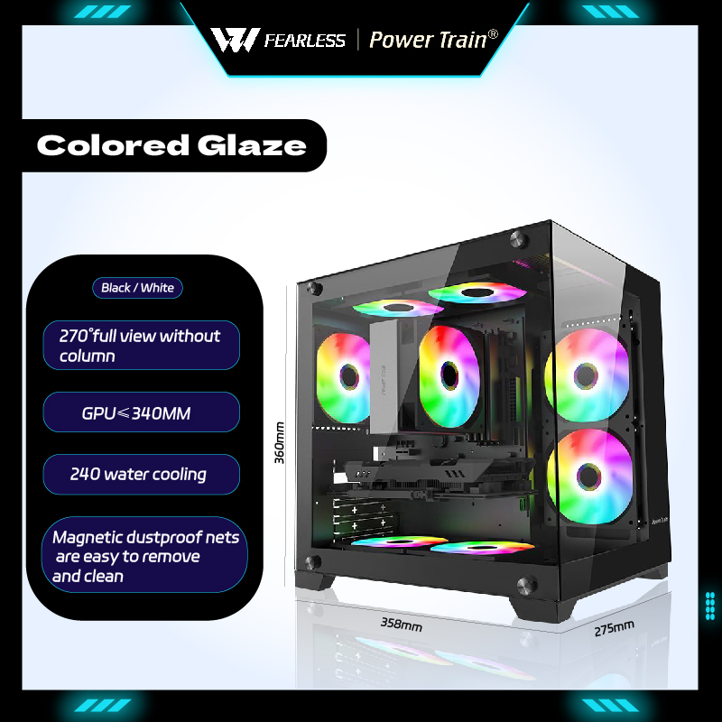 Retro Gaming Pc Case - Gabinete Gamer MATX/ITX Power Train com