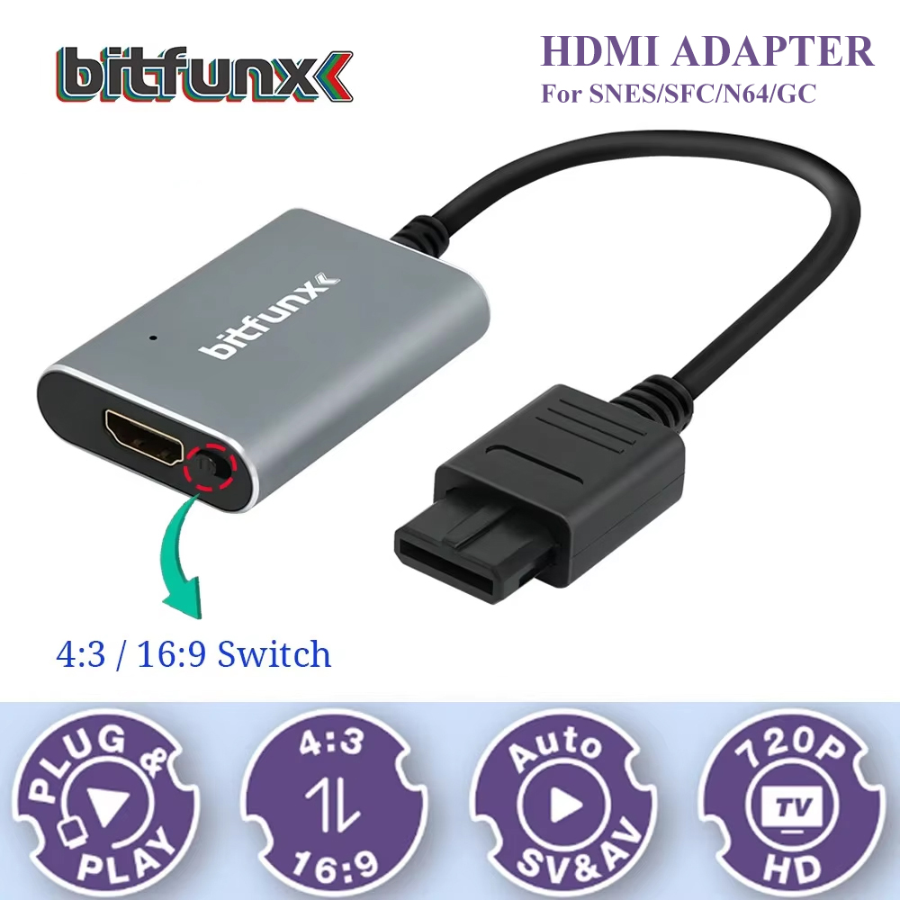 Retro Gaming Event - Adaptador Bitfunx 720P Svideo / AV