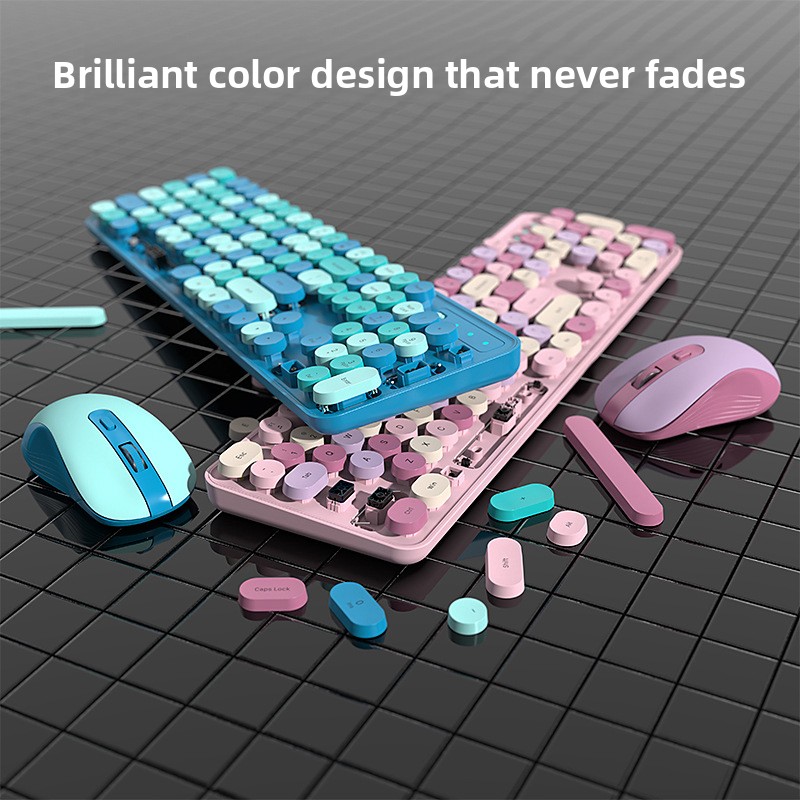 Retro Gaming Uk - Conjunto de Teclado e Mouse Sem