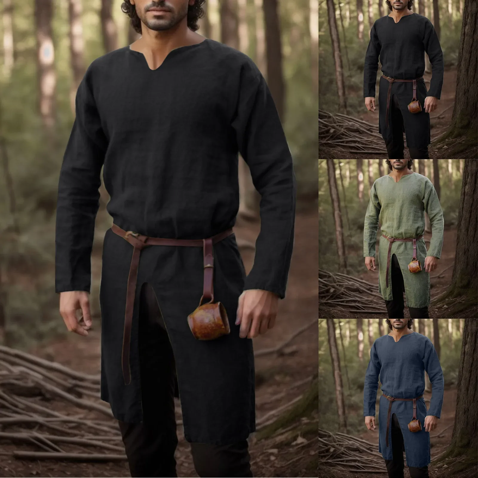 Retro Gaming Jacket - Camisa Retro Medieval Renascentista para Homens,