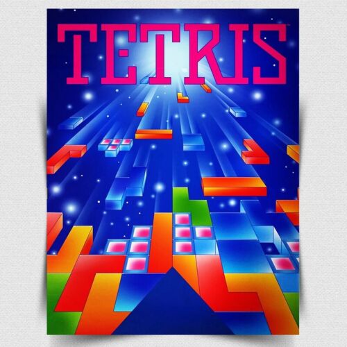Retro Gaming Games - TETRIS METAL SIGN PLAQUE - Pôster