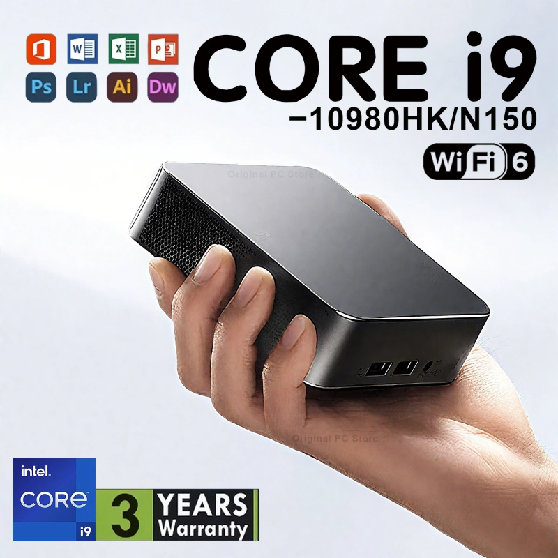 Mini PC Intel i9 10980HK com D - Retro Gaming Mini Pc avaliação e preço