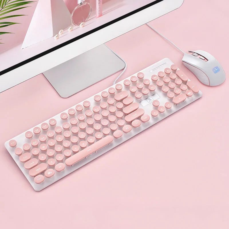 Rosa retro com fio jogo teclad - Retro Gaming Mini Pc avaliação e preço