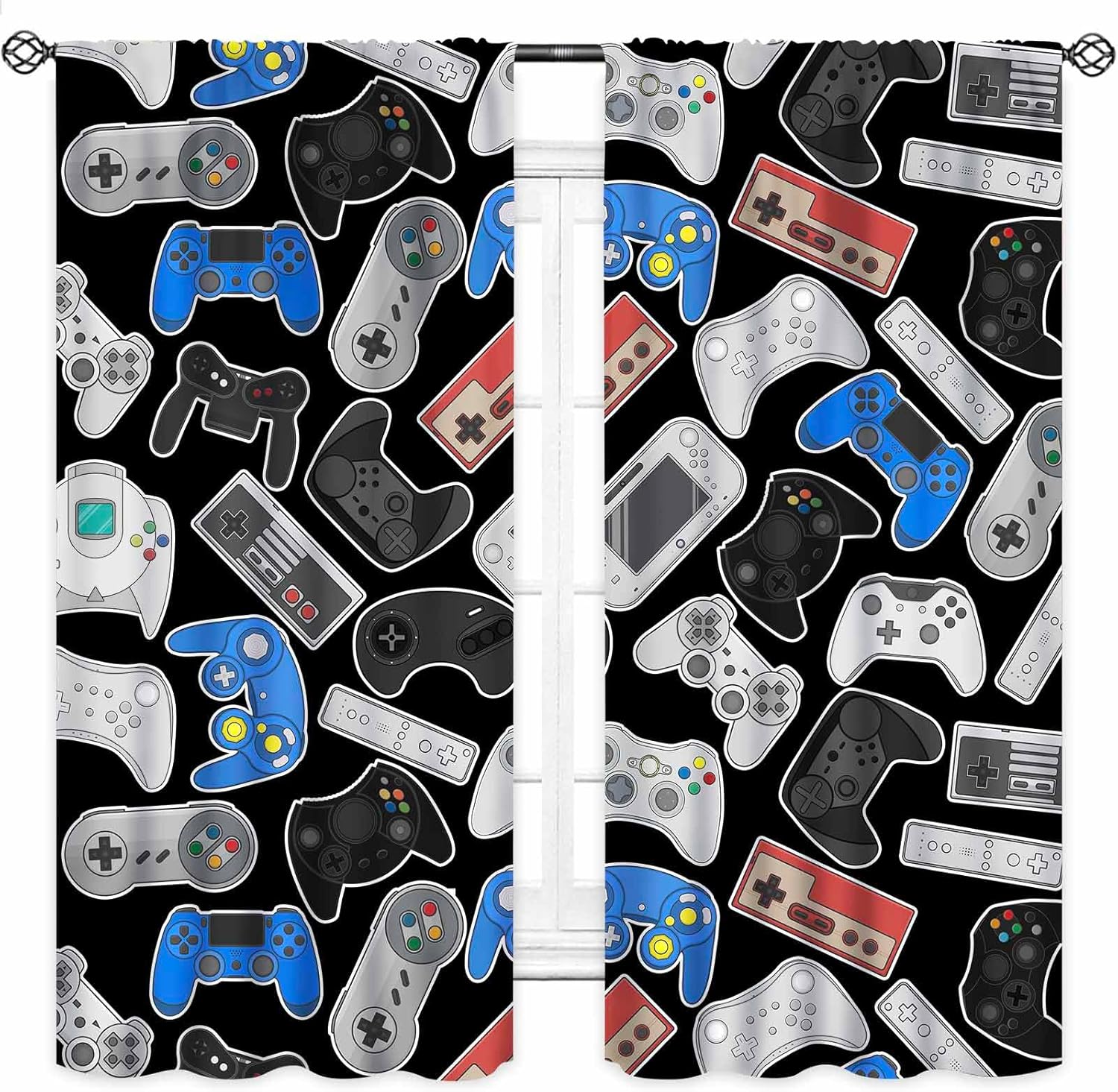 Cortinas com Estampa de Contro - Retro Gaming Youtube avaliação e preço