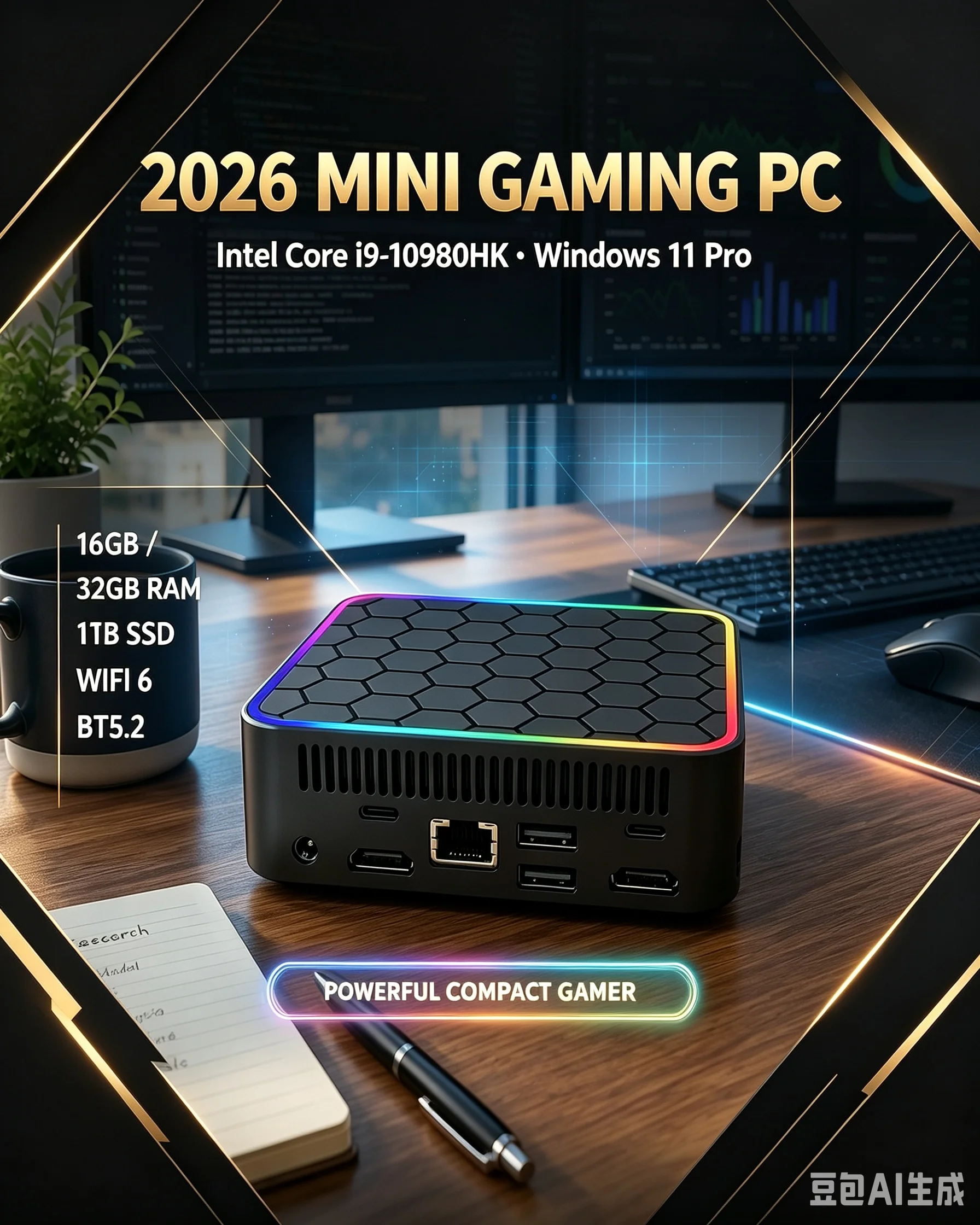 Mini PC 2026 Core i9 10980HK c - Retro Gaming Mini Pc avaliação e preço