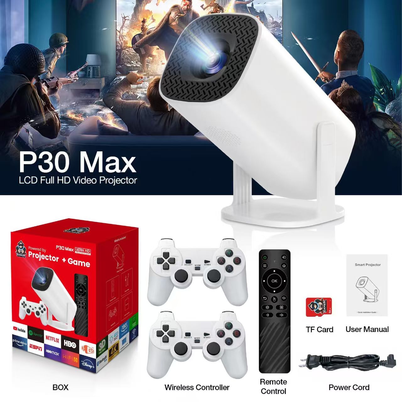 Projetor de Jogos 3D P30MAX, C - Retro Gaming Mister avaliação e preço