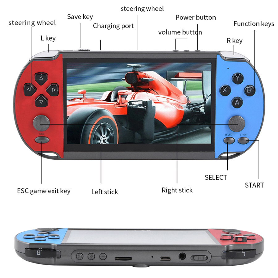 Portátil handheld videogame tv - Retro Gaming Console Lego avaliação e preço