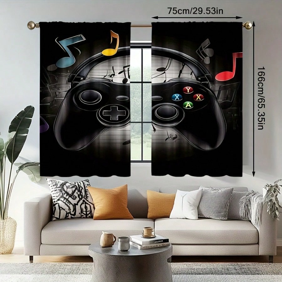 2 Cortinas Retrô para Sala de  - Retro Gaming Youtube avaliação e preço